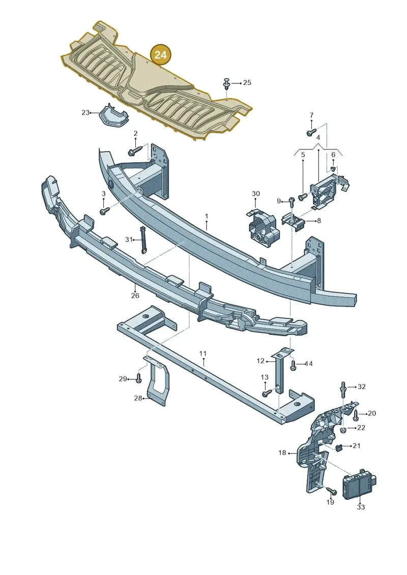 4N0807081D — Audi A8 (2017-2025) diagram 838807000, position 24