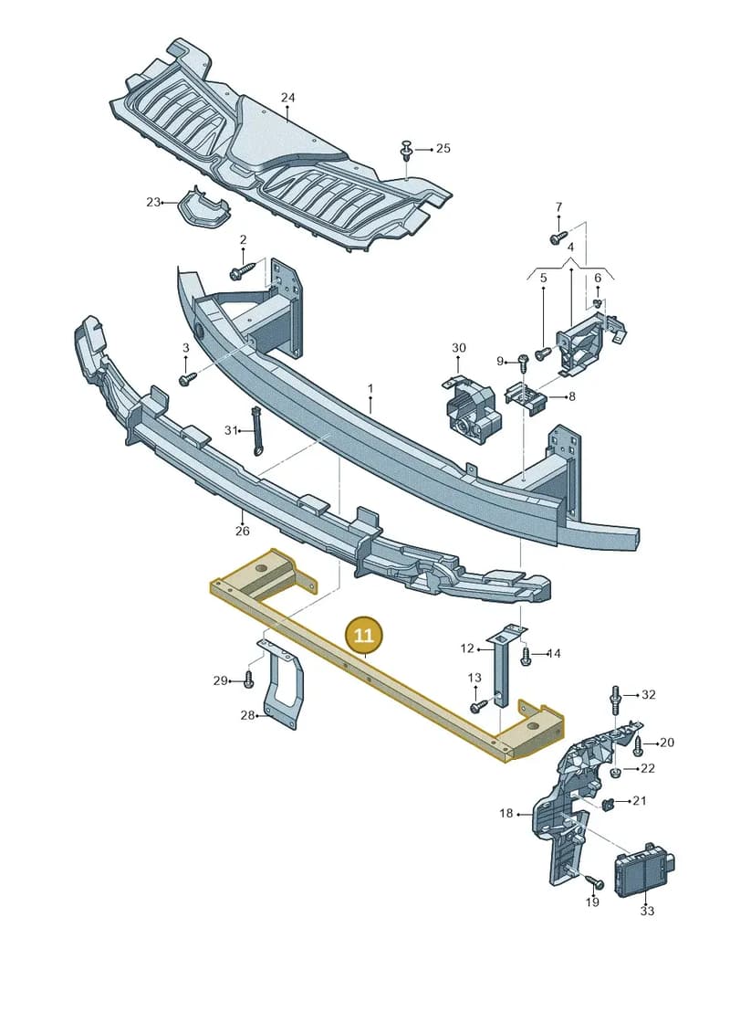 4N0807093C — Audi A8 (2017-2025) diagram 838807000, position 11