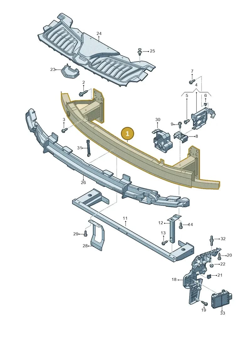 4N0807109H — Audi A8 (2017-2025) diagram 838807000, position 1