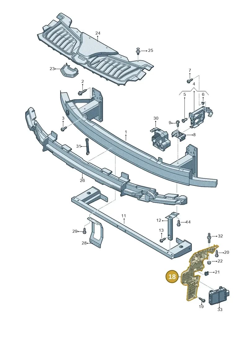 4N0807284E — Audi A8 (2017-2025) diagram 838807000, position 18