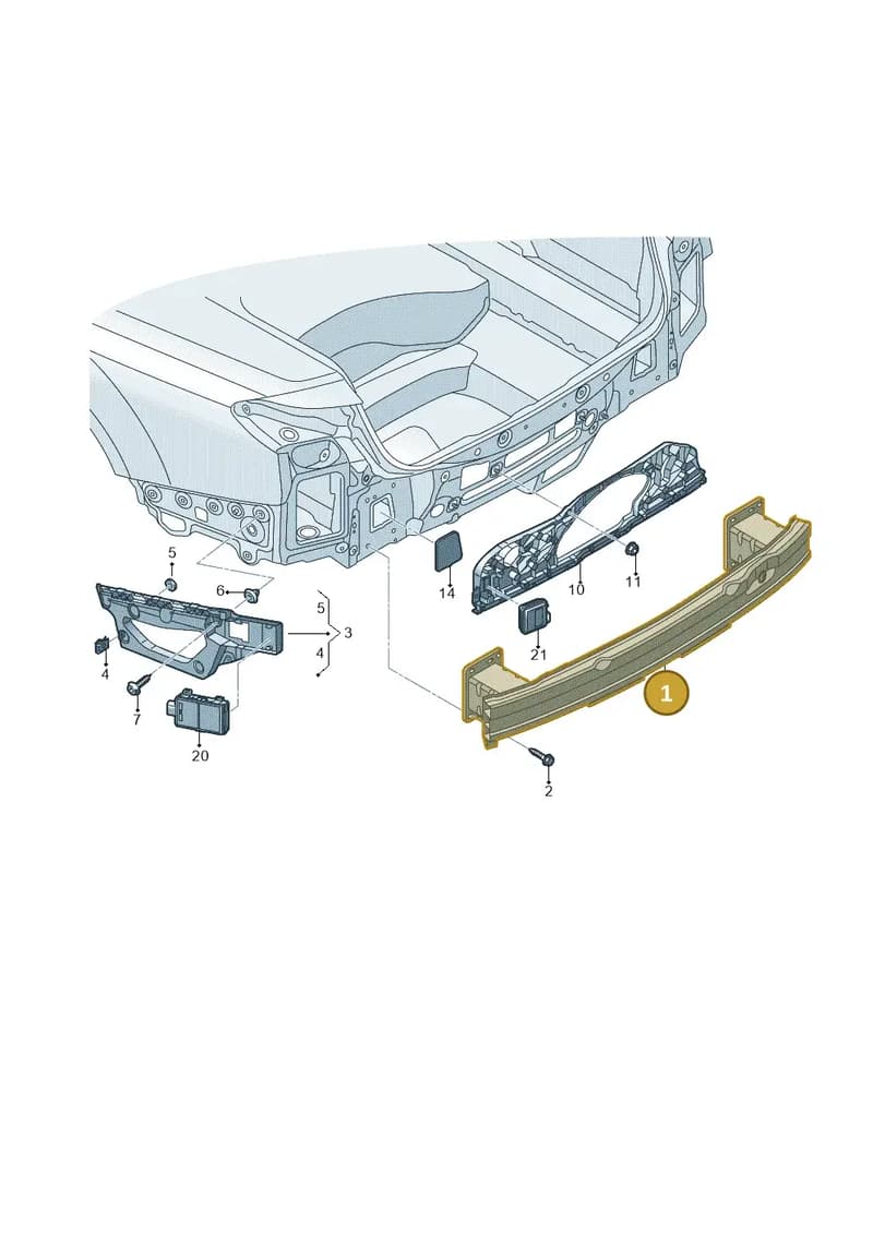 4N0807309E — Audi A8 (2017-2025) diagram 838807500, position 1