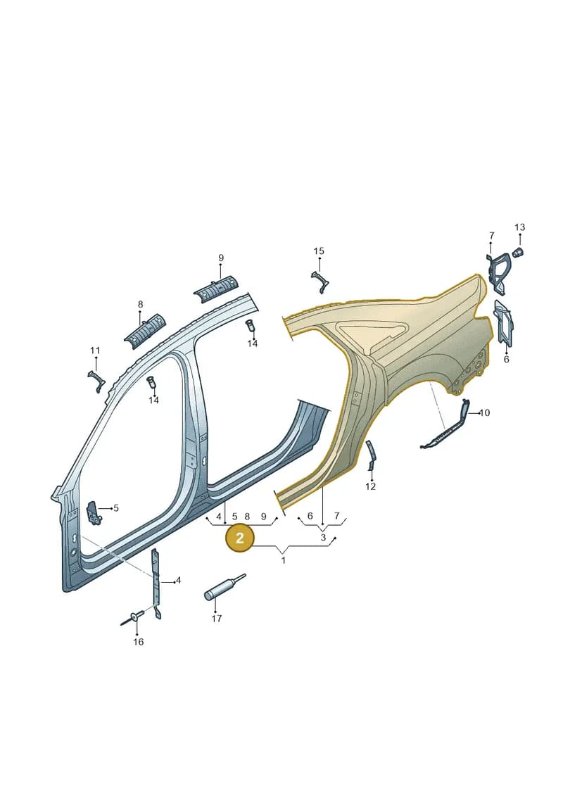 4N0809840L — Audi A8 (2017-2025) diagram 838809500, position 2