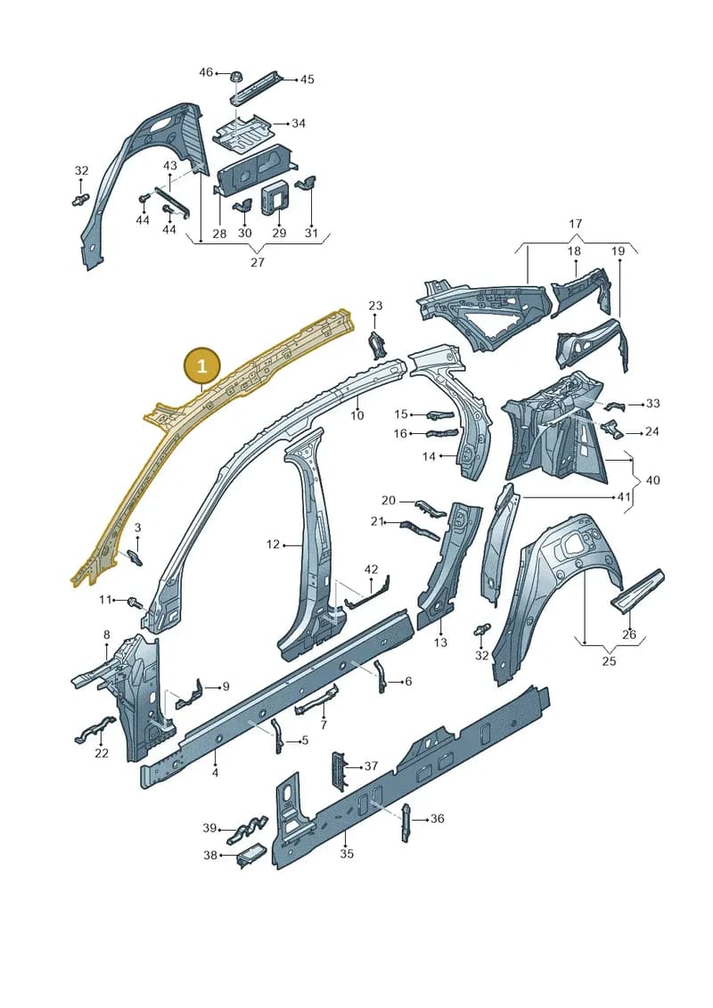 4N0810180TD — Audi A8 (2017-2025) diagram 838809000, position 1
