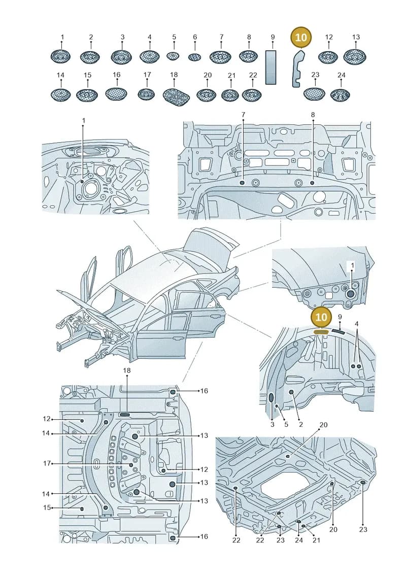 4N0810321 — Audi A8 (2017-2025) diagram 838803350, position 10