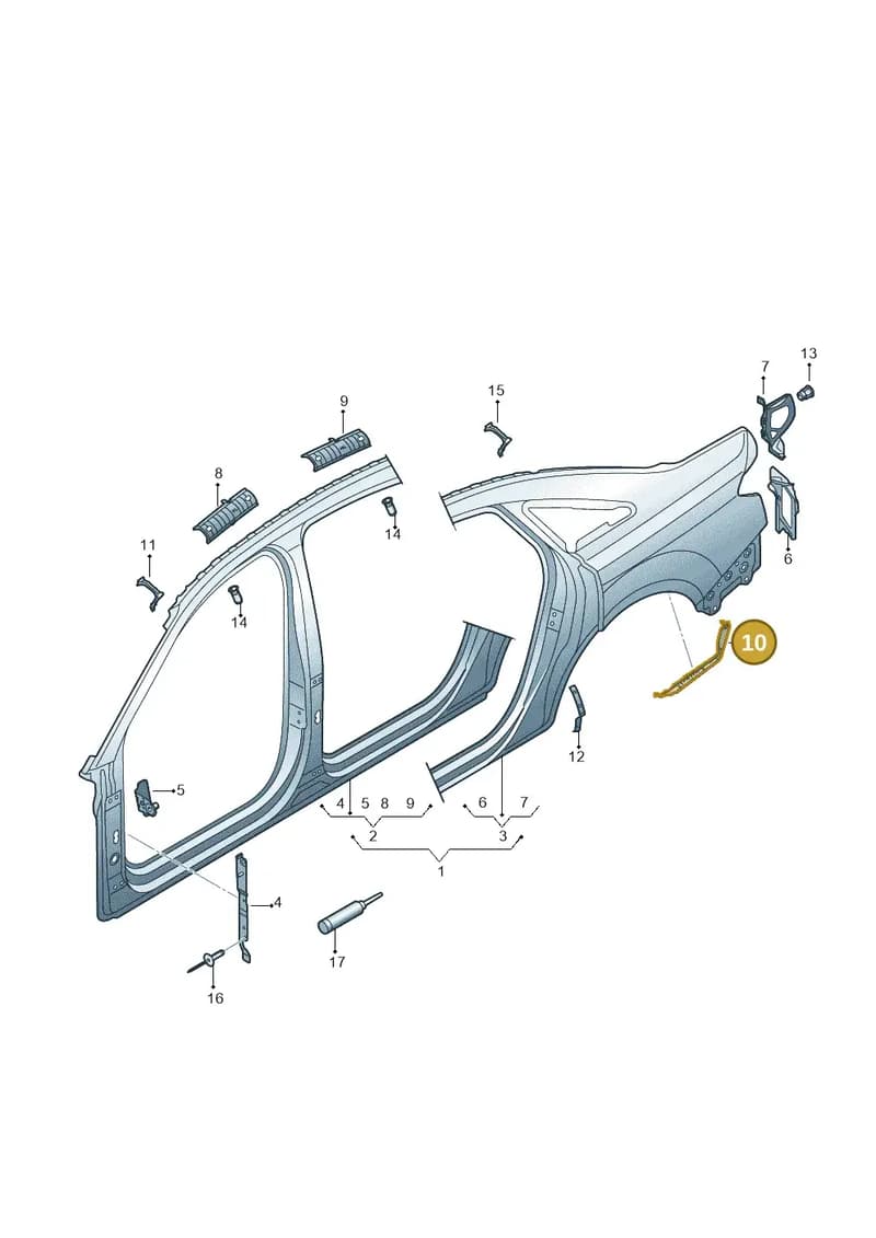 4N0810570D — Audi A8 (2017-2025) diagram 838809500, position 10