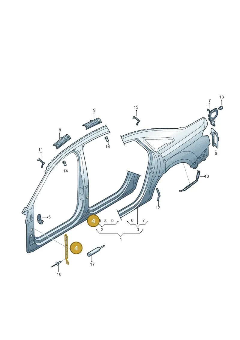 4N0810679A — Audi A8 (2017-2025) diagram 838809500, position 4