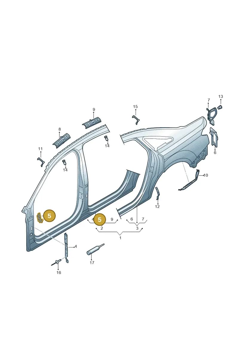 4N0810864A — Audi A8 (2017-2025) diagram 838809500, position 5