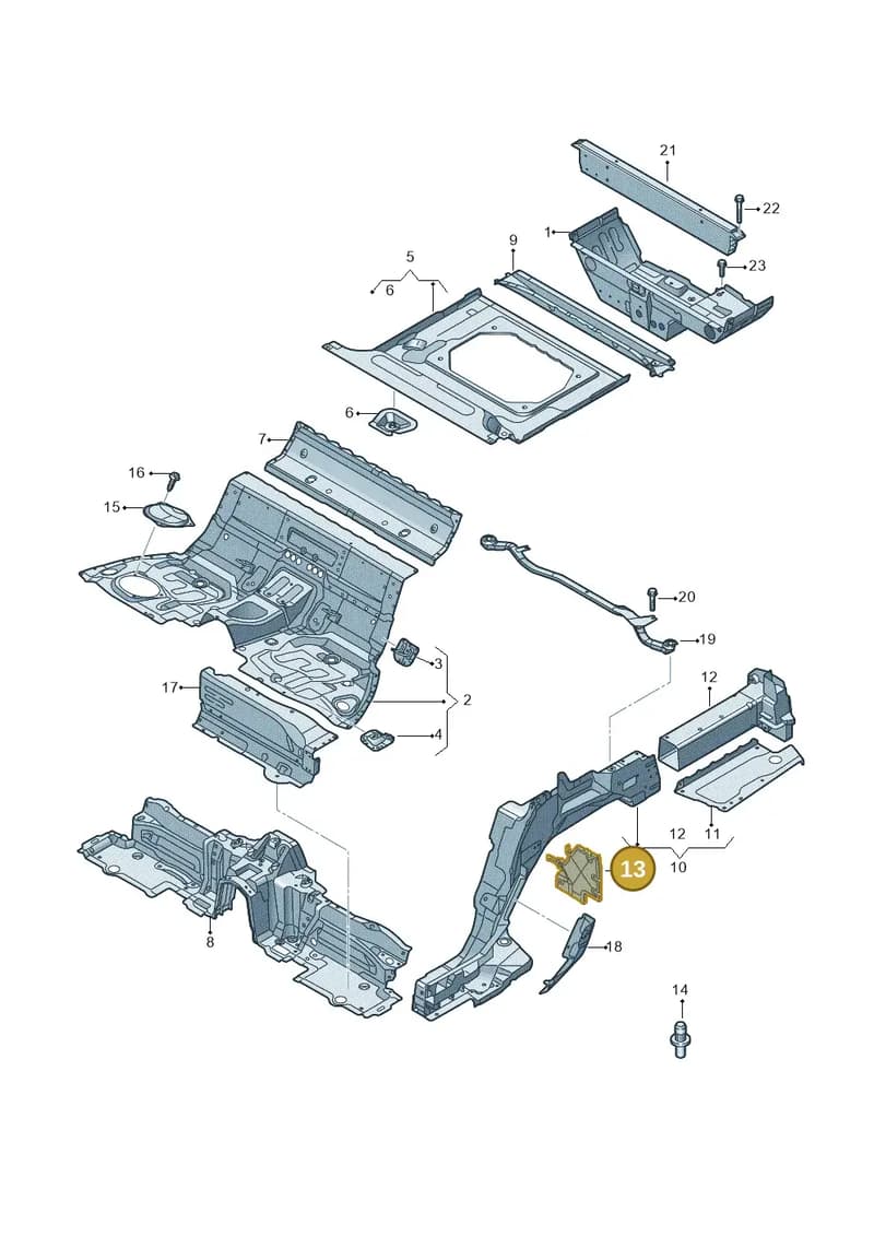 4N0810871D — Audi A8 (2017-2025) diagram 838803260, position 13