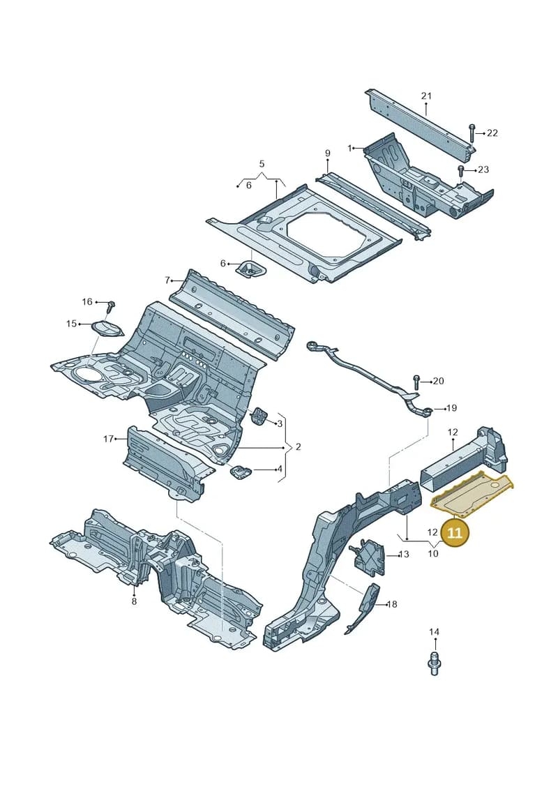 4N0813092 — Audi A8 (2017-2025) diagram 838803260, position 11