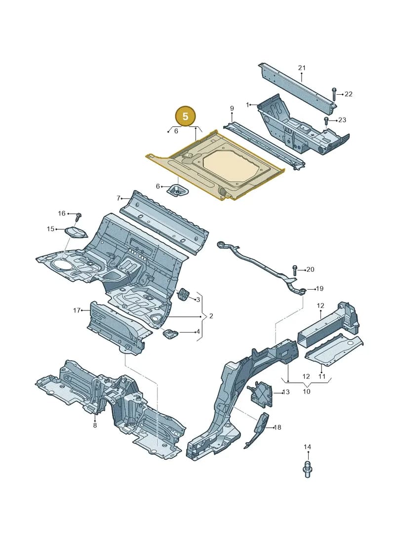 4N0813107H — Audi A8 (2017-2025) diagram 838803260, position 5