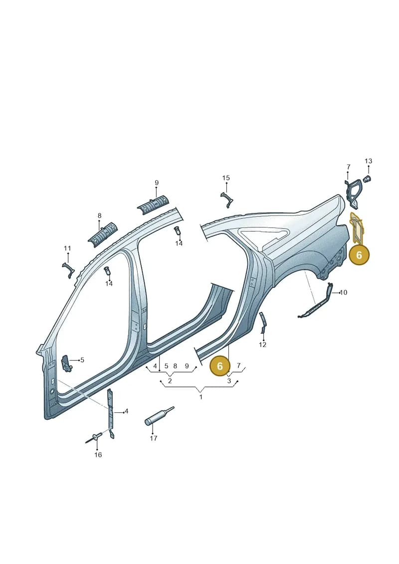 4N0813295 — Audi A8 (2017-2025) diagram 838809500, position 6