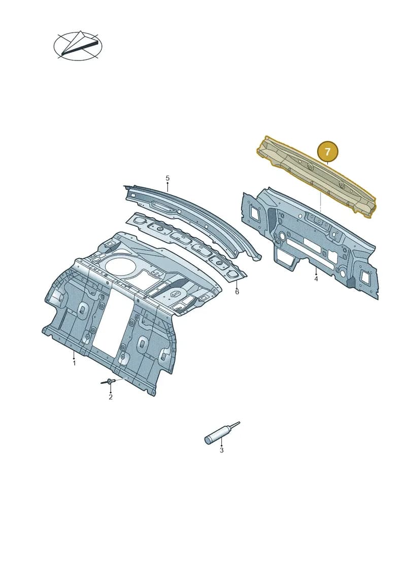 4N0813307D — Audi A8 (2017-2025) diagram 838813000, position 7