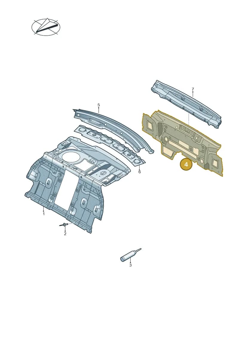 4N0813441H — Audi A8 (2017-2025) diagram 838813000, position 4