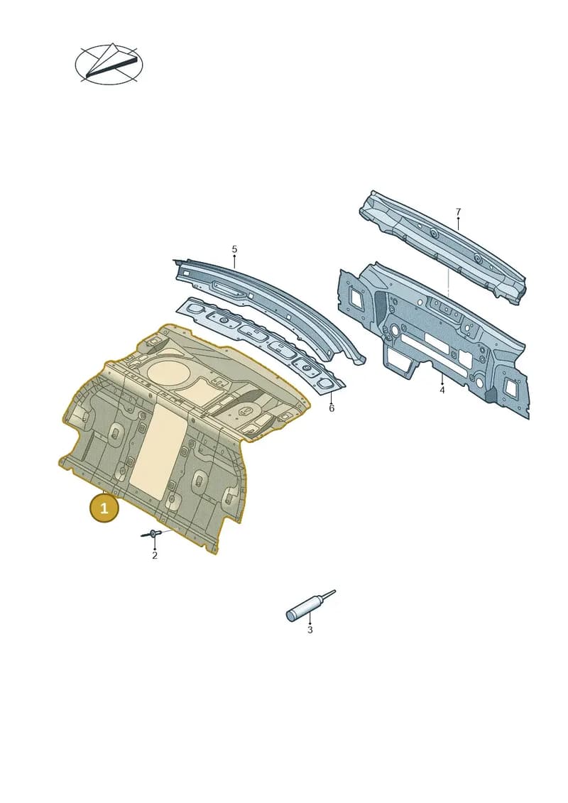 4N0813511H — Audi A8 (2017-2025) diagram 838813000, position 1