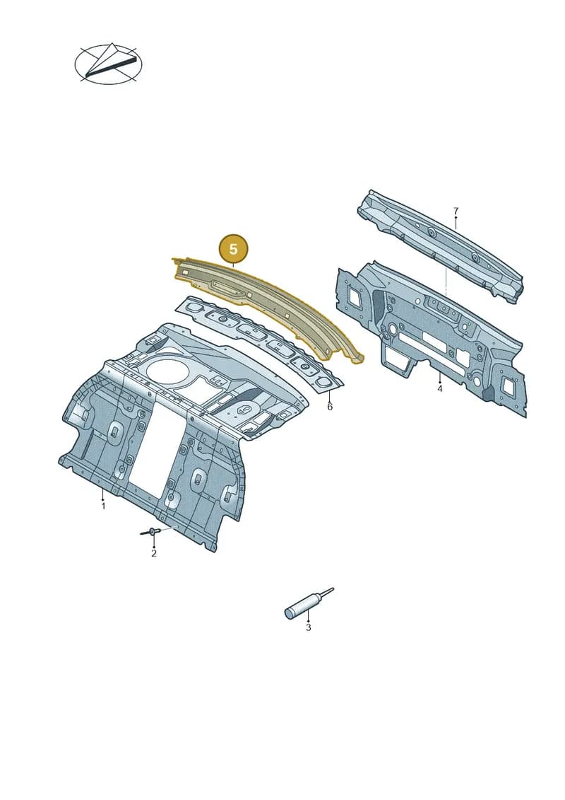 4N0813531D — Audi A8 (2017-2025) diagram 838813000, position 5