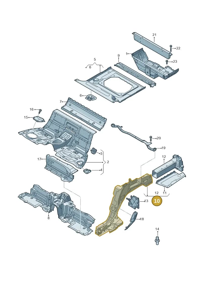 4N0813570TB — Audi A8 (2017-2025) diagram 838803260, position 10