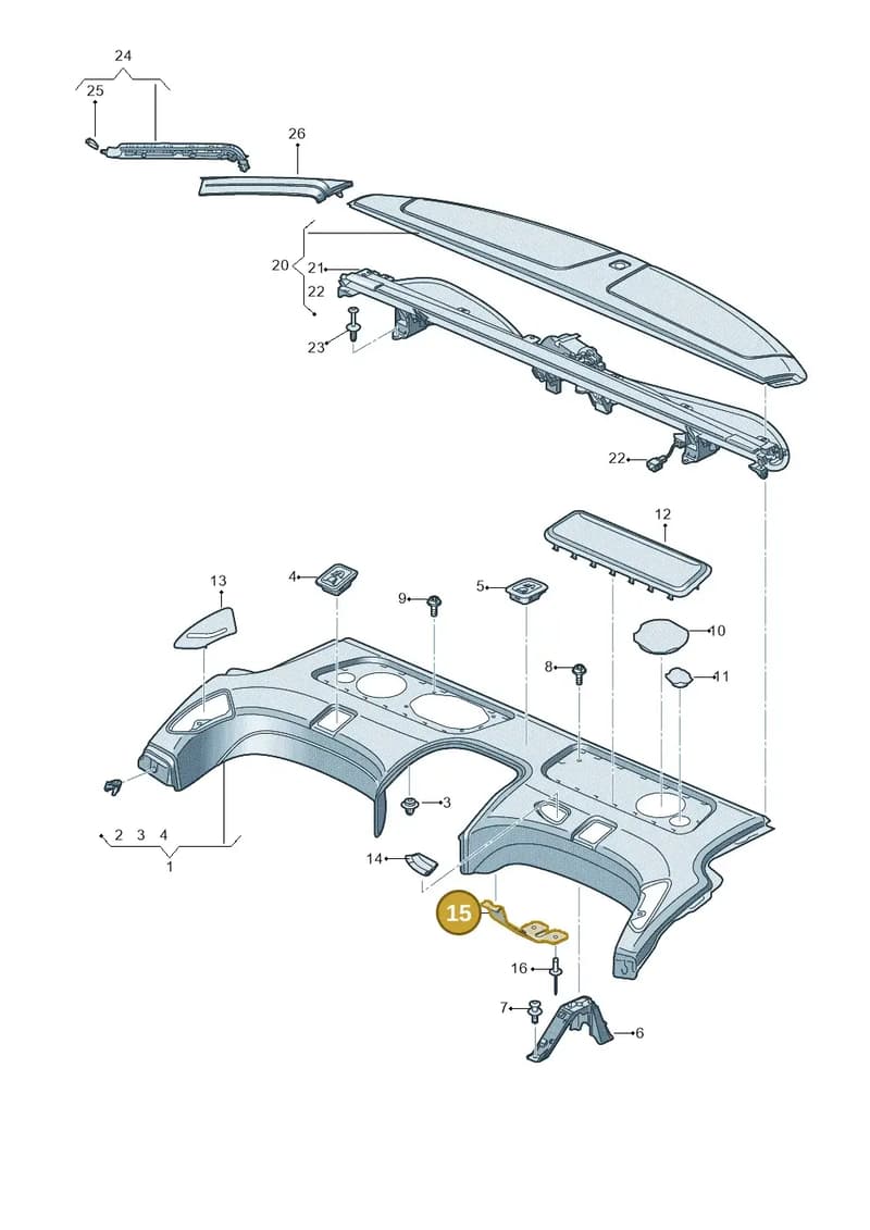 4N0813693B — Audi A8 (2017-2025) diagram 838863070, position 15