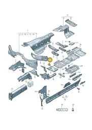 4N0814307E Audi Noise Insulation Plate