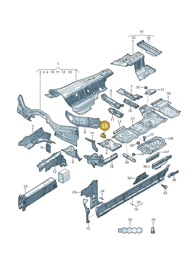 4N0814308E — Audi A8 (2017-2025) diagram 838803150, position 15
