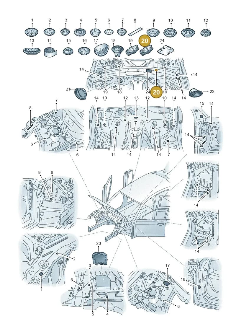 4N0815941 — Audi A8 (2017-2025) diagram 838803330, position 20