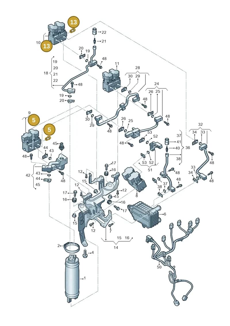 4N0816220A — Audi Q4 Sportback (2021-2025) diagram 89a260755, position 5+13