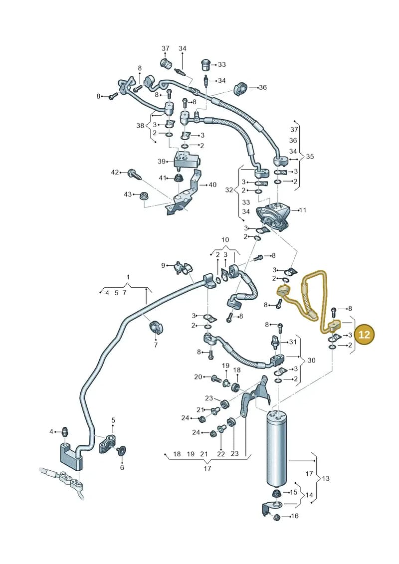 4N0816535A — Audi A8 (2017-2025) diagram 838260050, position 12