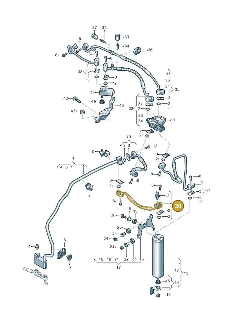 4N0816536 — Audi A8 (2017-2025) diagram 838260050, position 30
