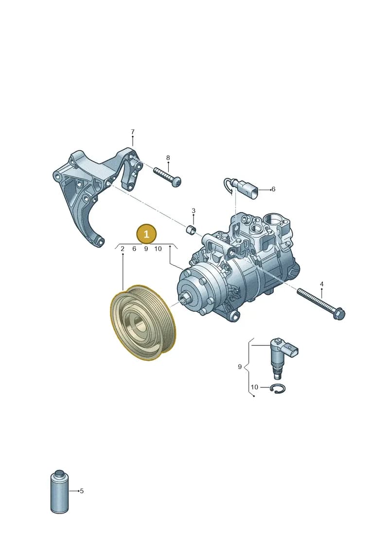 4N0816551J — Audi A8 (2017-2025) diagram 849260250, position 1