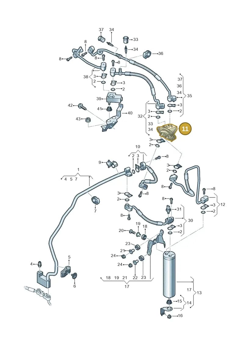 4N0816589 — Audi A8 (2017-2025) diagram 838260050, position 11