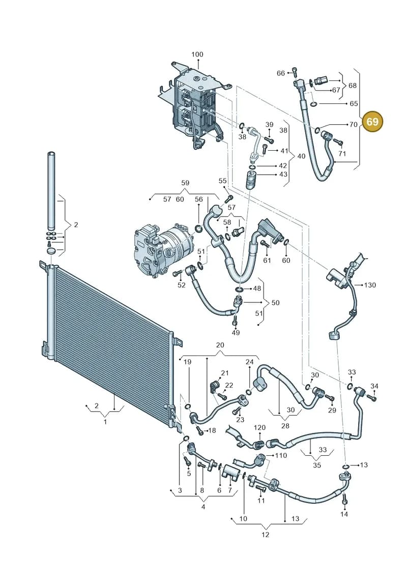 4N0816721J — Audi A8 (2017-2025) diagram 838260700, position 69
