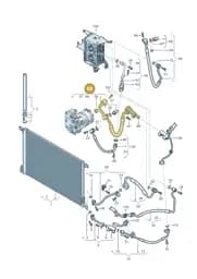 4N0816743H Audi Refrigerant Line