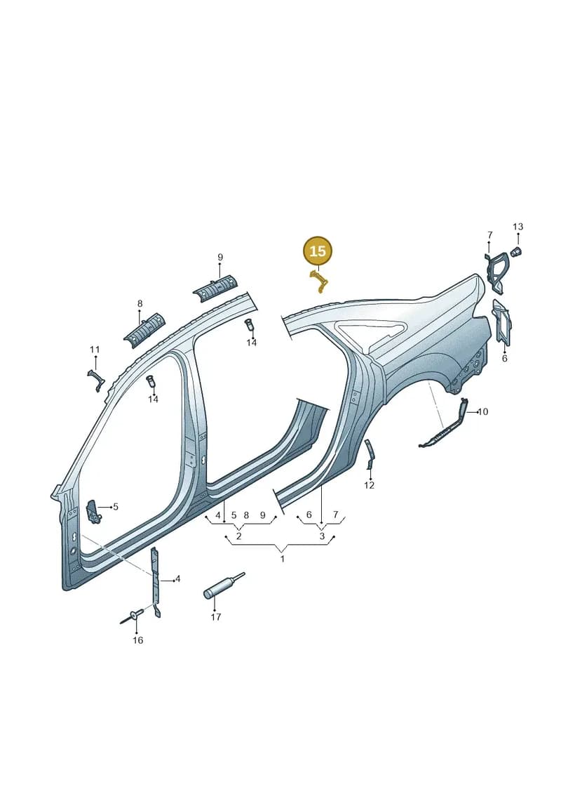 4N0817479C — Audi A8 (2017-2025) diagram 838809500, position 15