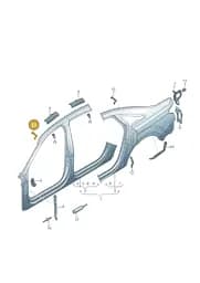 4N0817485C Audi A-Pillar Plate