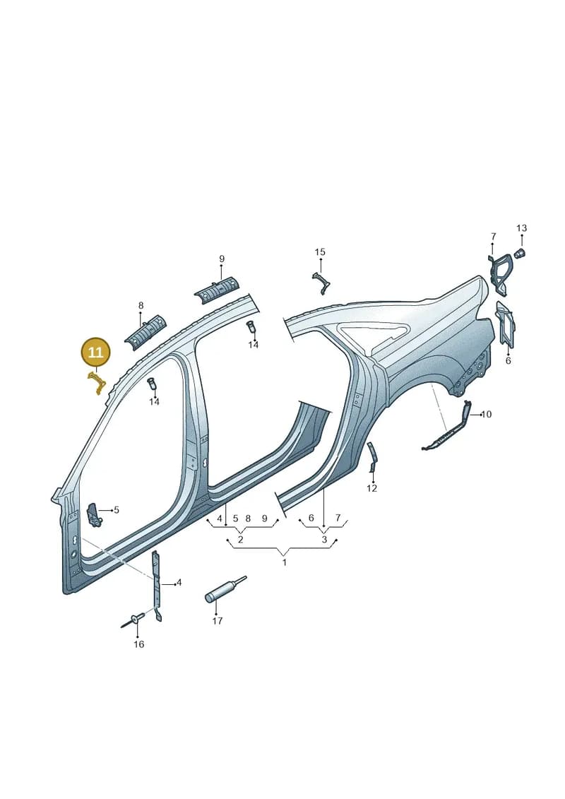 4N0817485C — Audi A8 (2017-2025) diagram 838809500, position 11