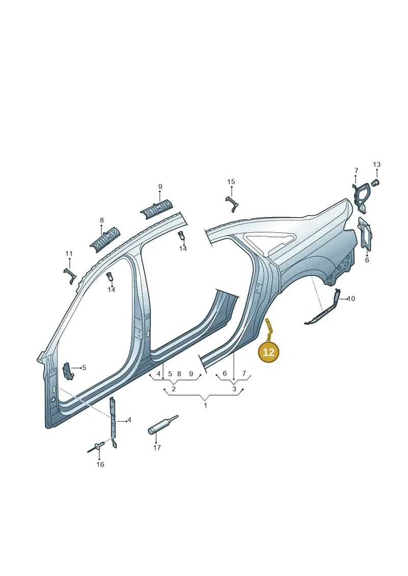 4N0817631C — Audi A8 (2017-2025) diagram 838809500, position 12