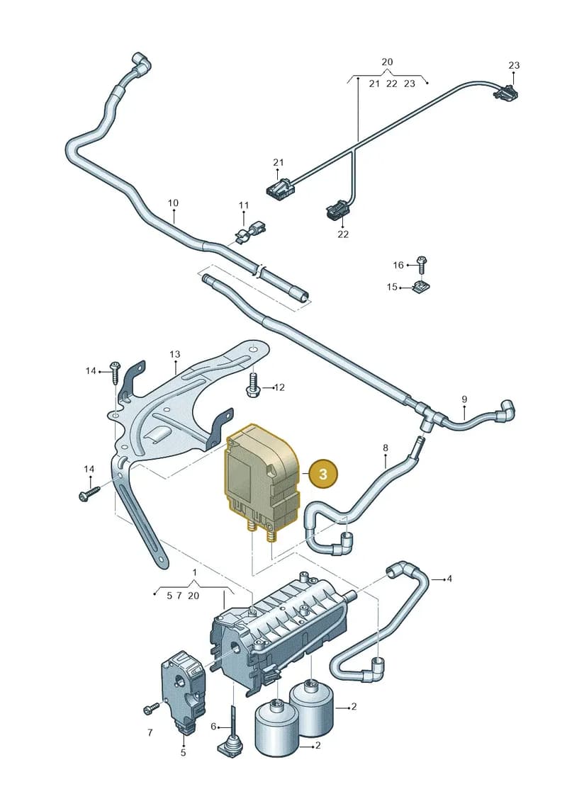 4N0819254D — Audi RS6 Avant (2019-2025) diagram 435819150, position 3