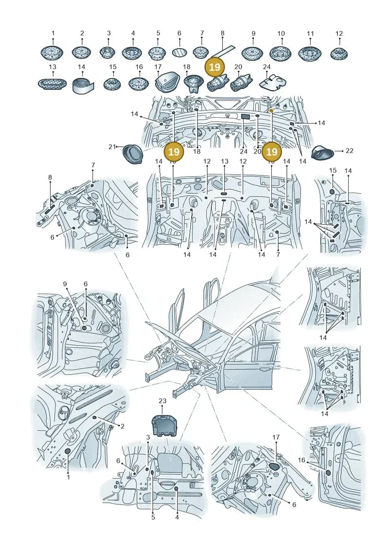 4N0819419A — Audi A8 (2017-2025) diagram 838803330, position 19