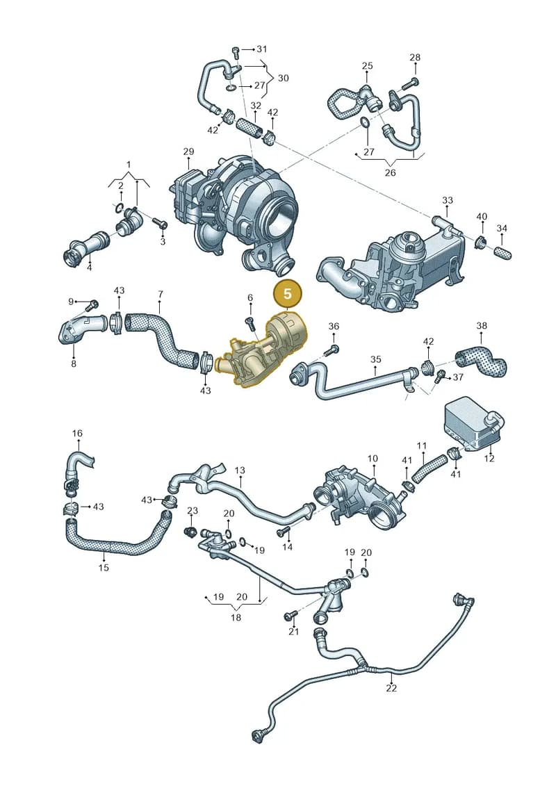 4N0819674 — Audi A8 (2017-2025) diagram 838121052, position 5