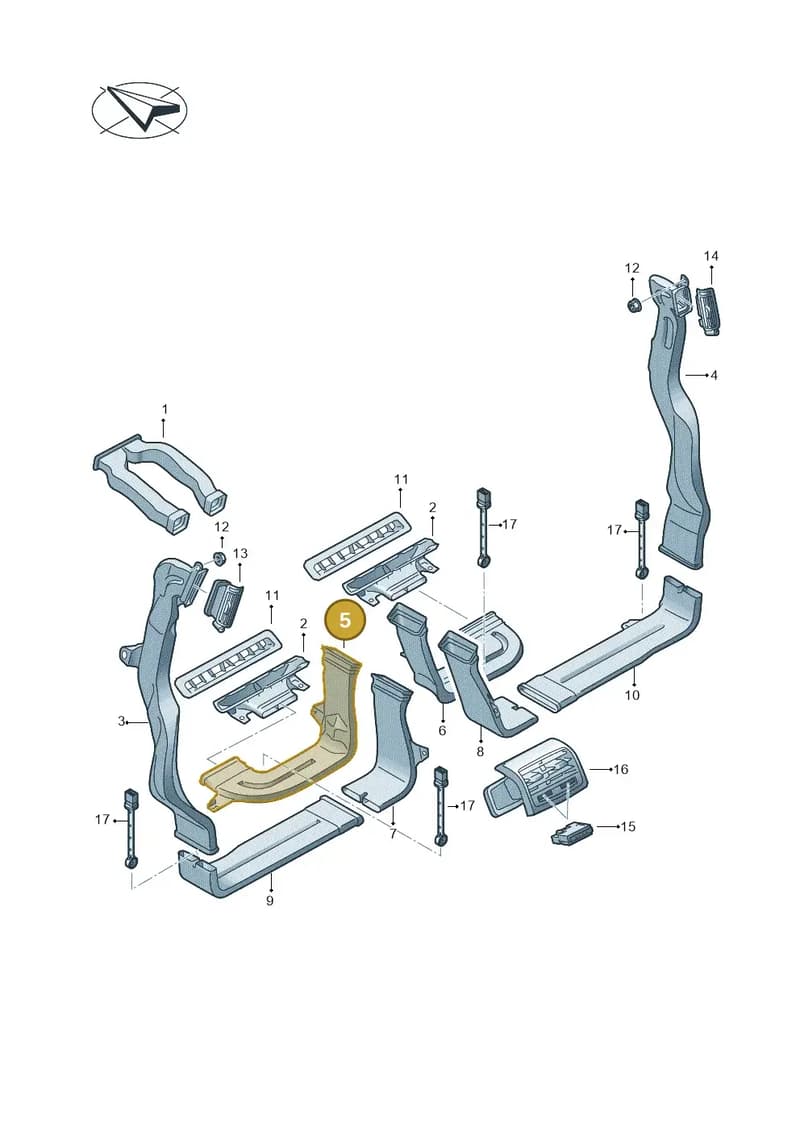 4N0819803D — Audi A8 (2017-2025) diagram 838819200, position 5