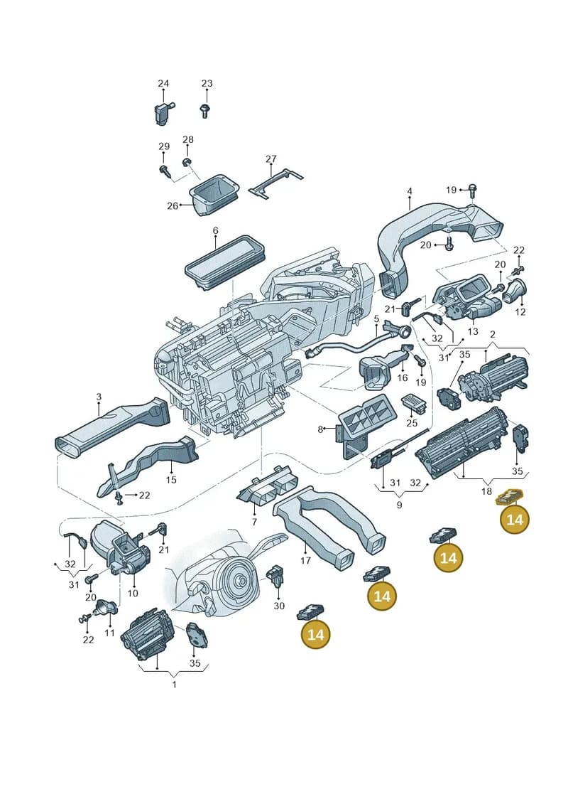 4N0820911 — Audi A8 (2017-2025) diagram 838819010, position 14