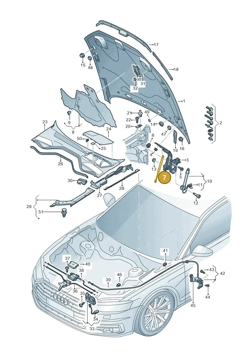 4N0823359C — Audi A8 (2017-2025) diagram 838823000, position 7