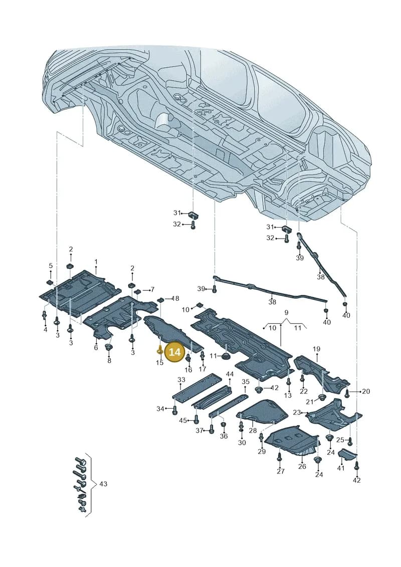 4N0825209D — Audi A8 (2017-2025) diagram 838825100, position 14