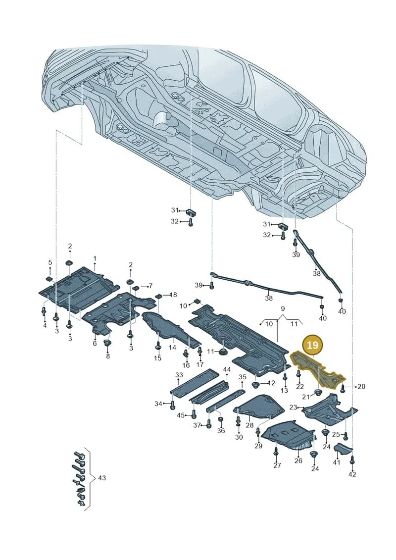 4N0825215D — Audi A8 (2017-2025) diagram 838825100, position 19