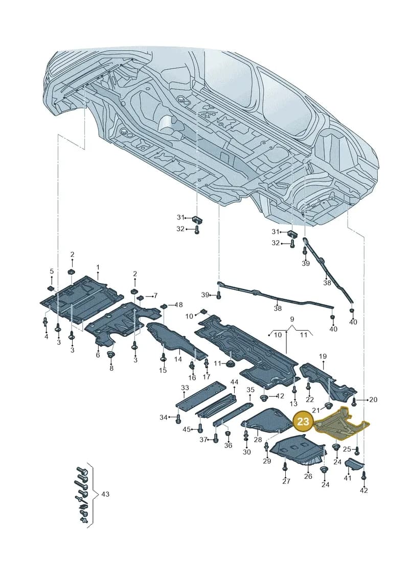 4N0825219G — Audi A8 (2017-2025) diagram 838825100, position 23