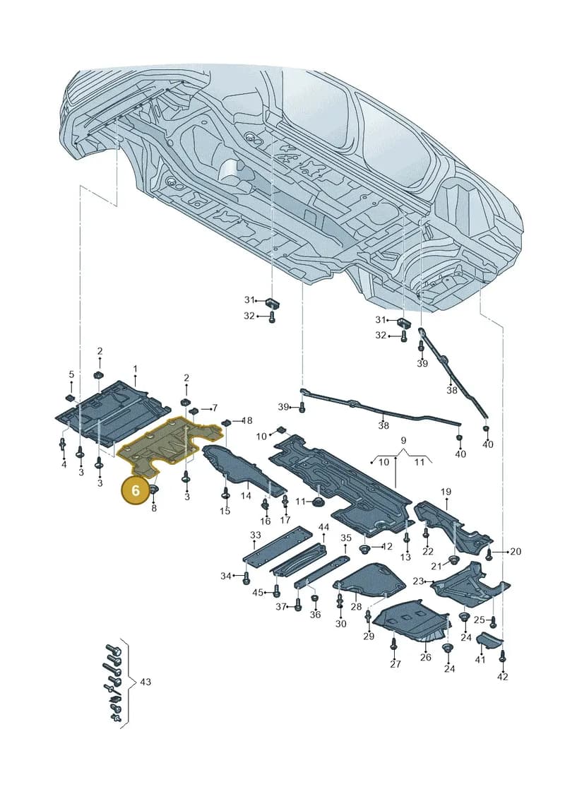4N0825236T — Audi A8 (2017-2025) diagram 838825100, position 6
