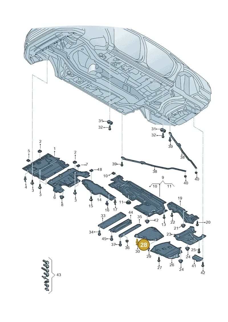 4N0825311F — Audi A8 (2017-2025) diagram 838825100, position 28
