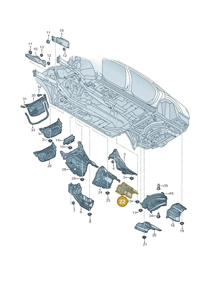 4N0825671B — Audi A8 (2017-2025) diagram 838825500, position 22