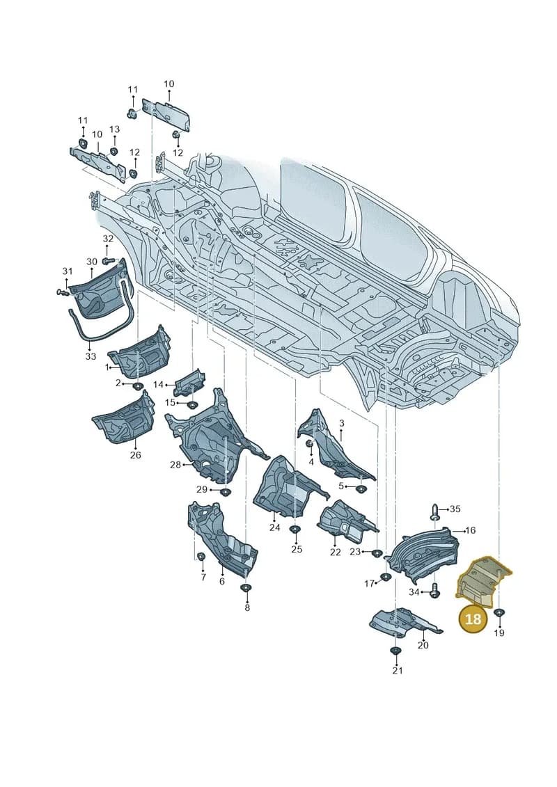 4N0825711F — Audi A8 (2017-2025) diagram 838825500, position 18