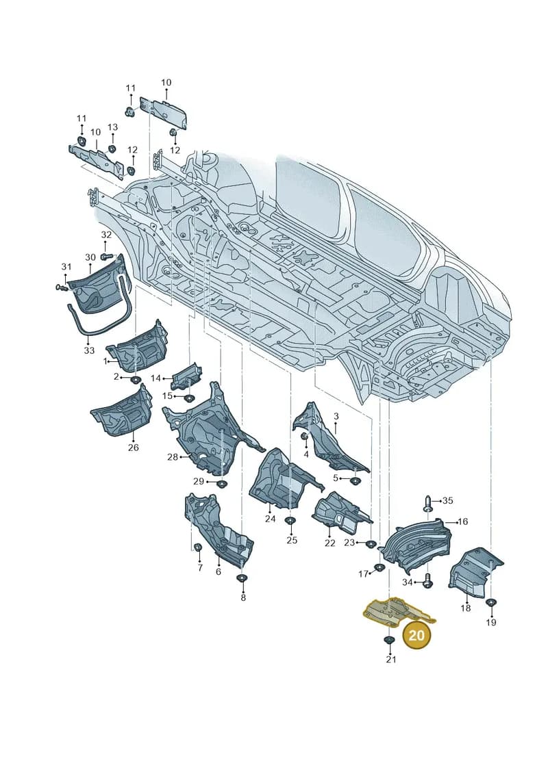 4N0825712E — Audi A8 (2017-2025) diagram 838825500, position 20