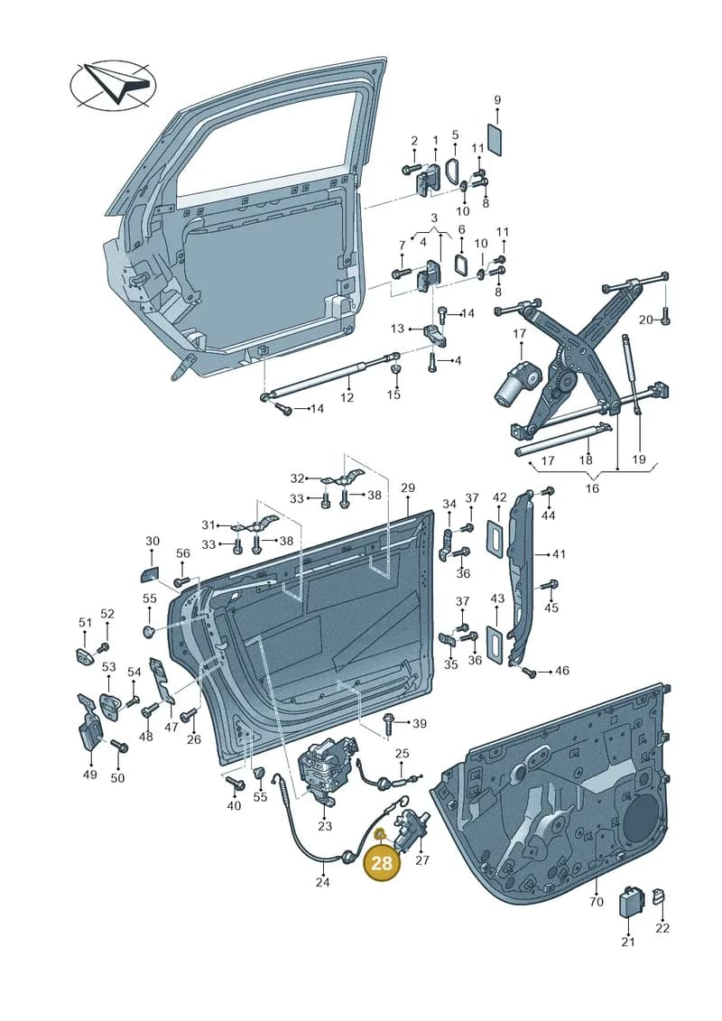 4N0837311 — Audi A8 (2017-2025) diagram 838833000, position 28